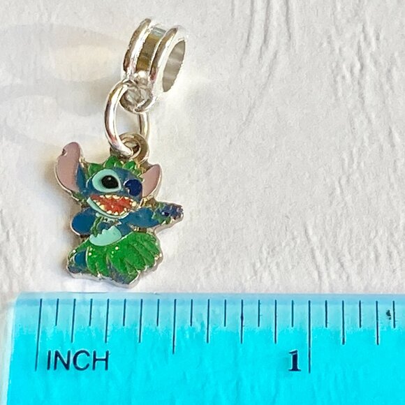 Disney Lilo & Stitch European Slider Bead Charm Aulani Hawaii Ohana Hula Skirt - Picture 8 of 9